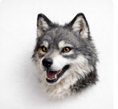 Máscara Therian Lobo